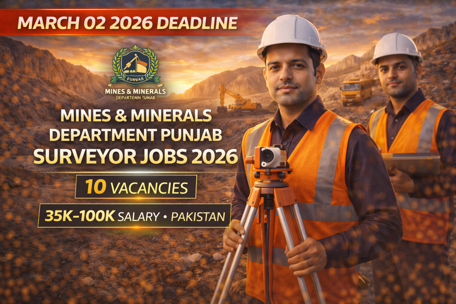 Latest Mines & Minerals Department Punjab Surveyor Jobs 2026