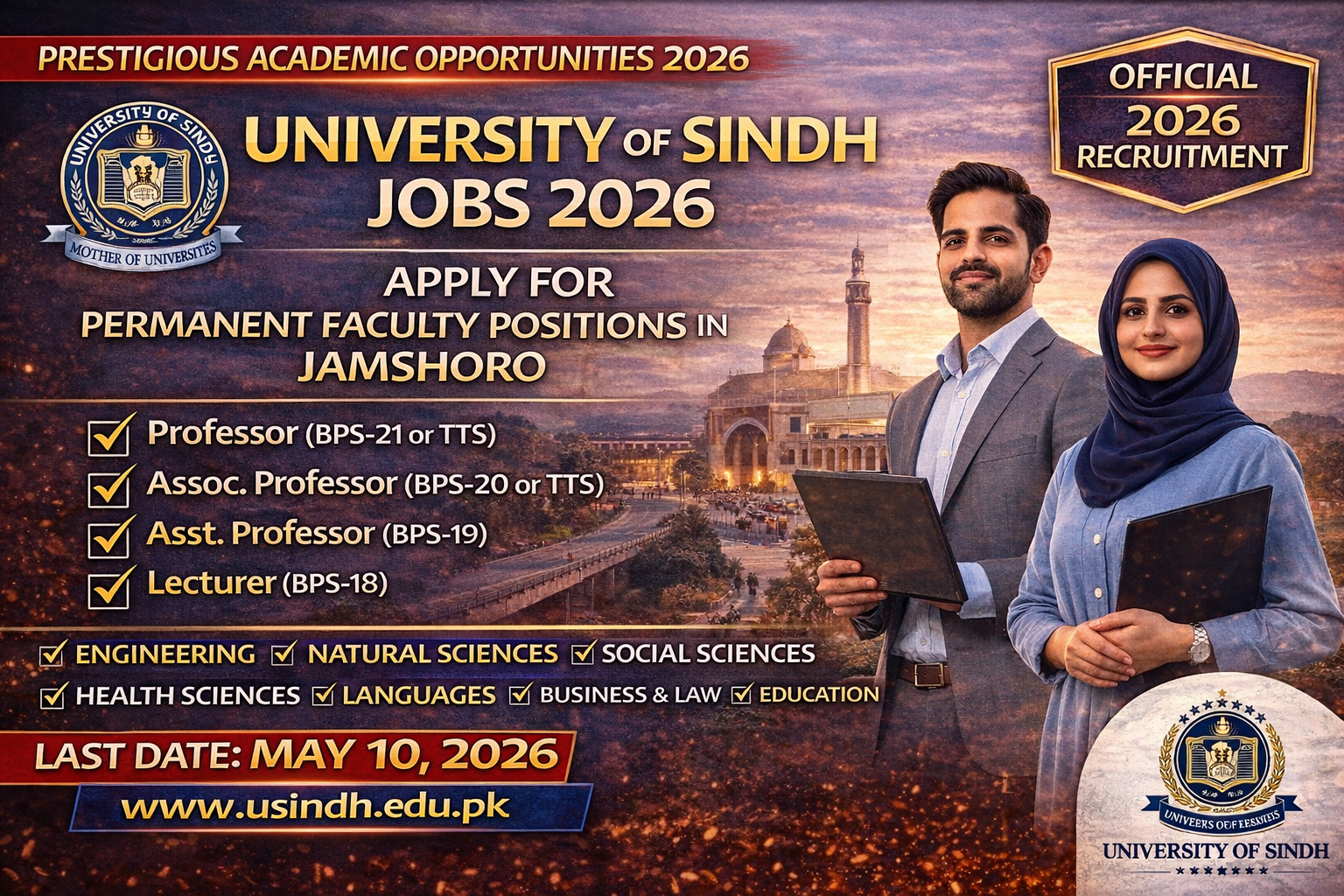 Sindh University job openings 2026