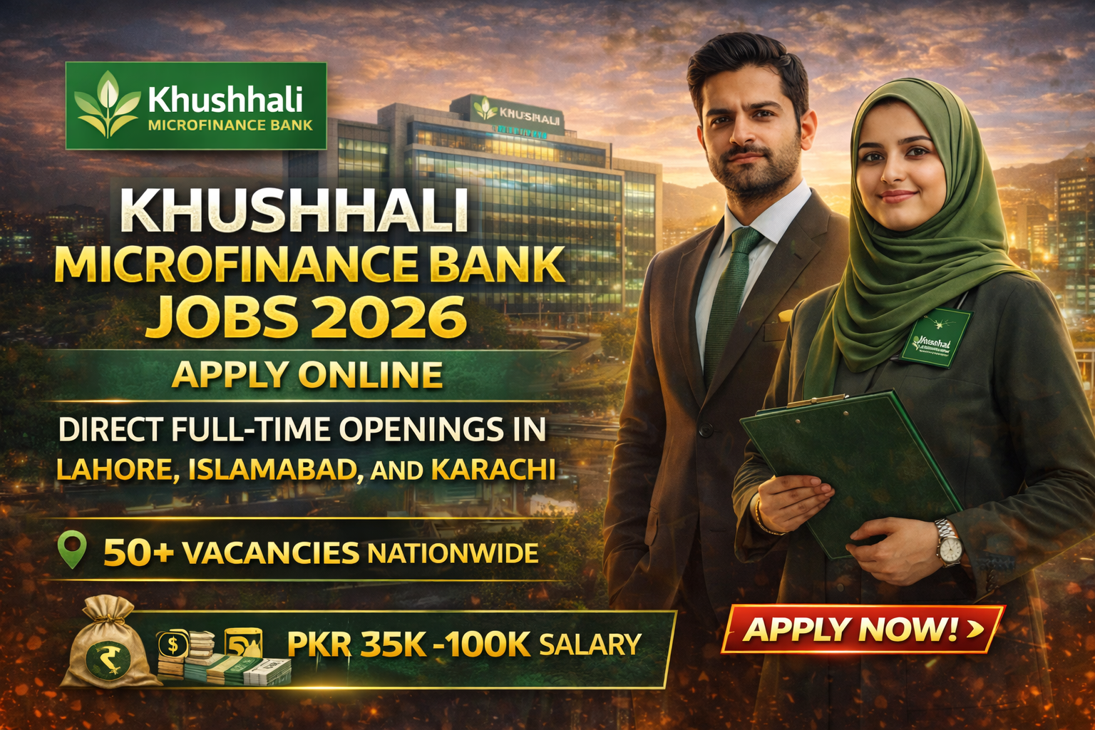 Khushhali Microfinance Bank job openings 2026