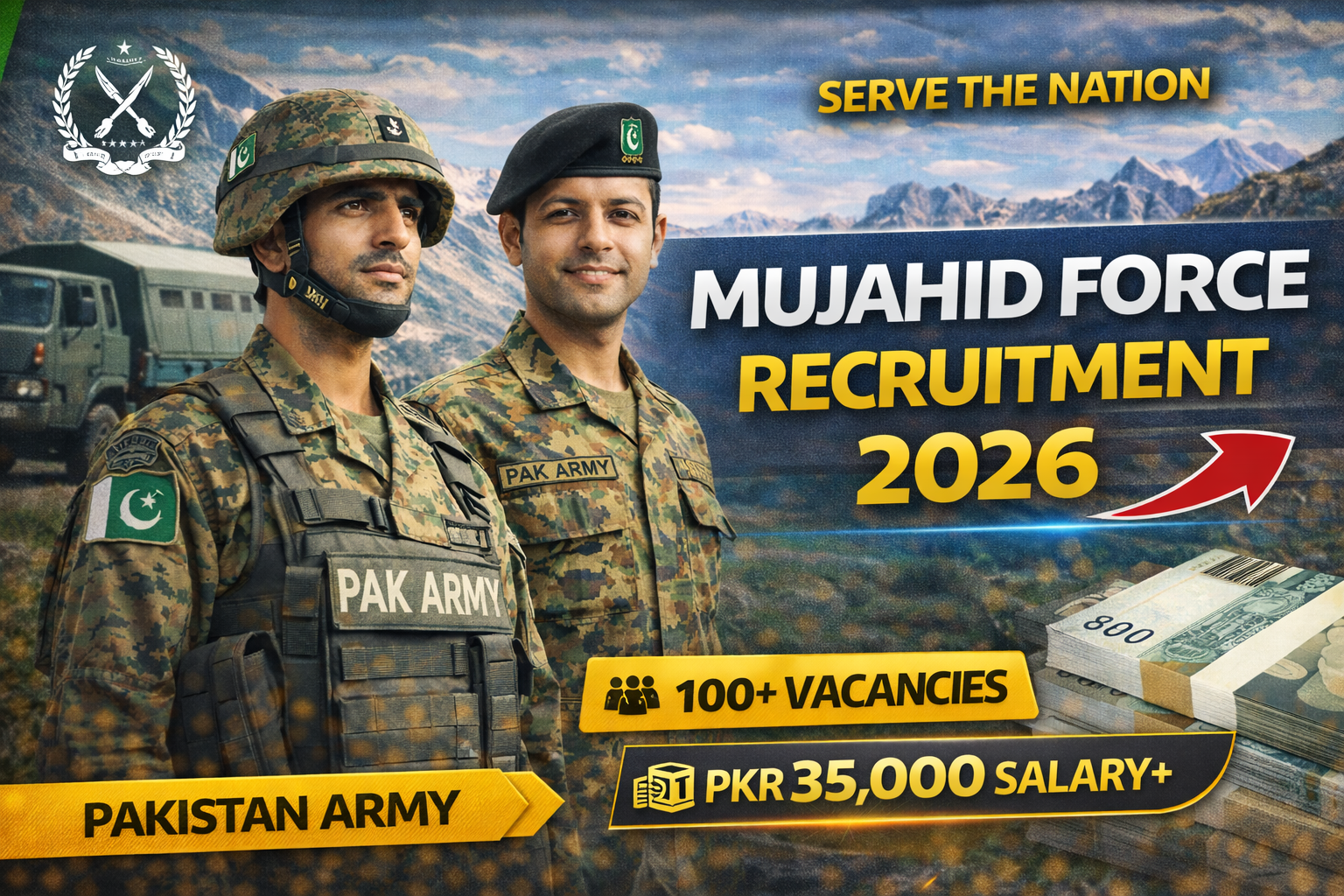 Mujahid Force recruitment 2026
