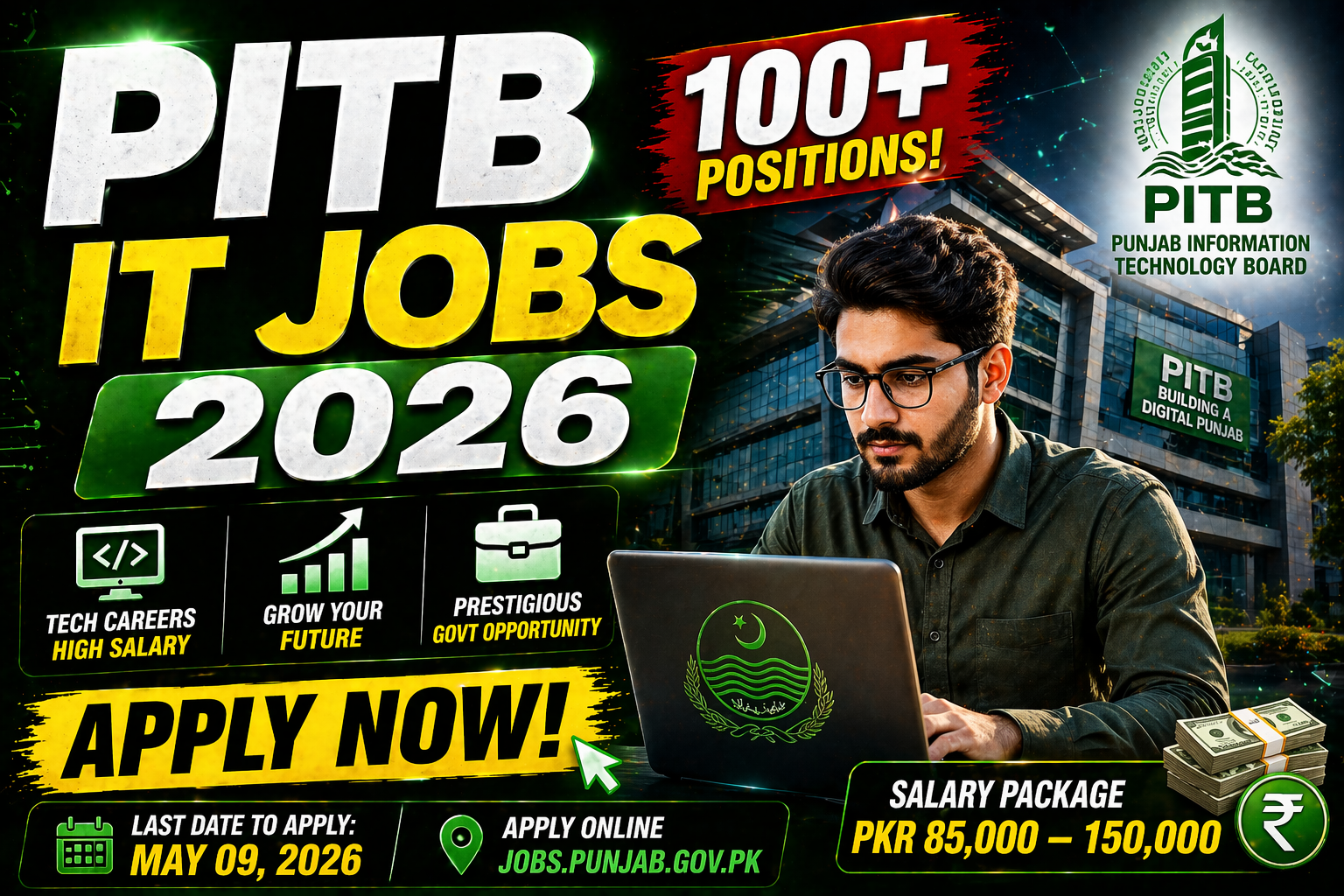 PITB IT jobs 2026 recruitment poster