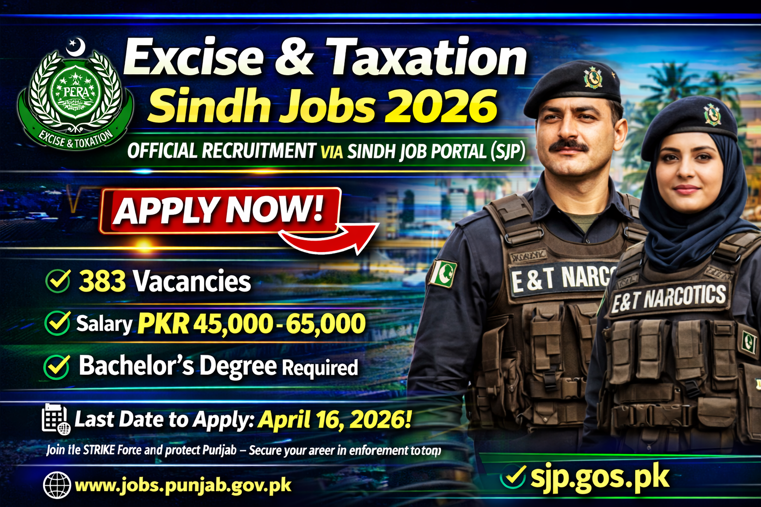 Sindh Excise & Taxation jobs 2026