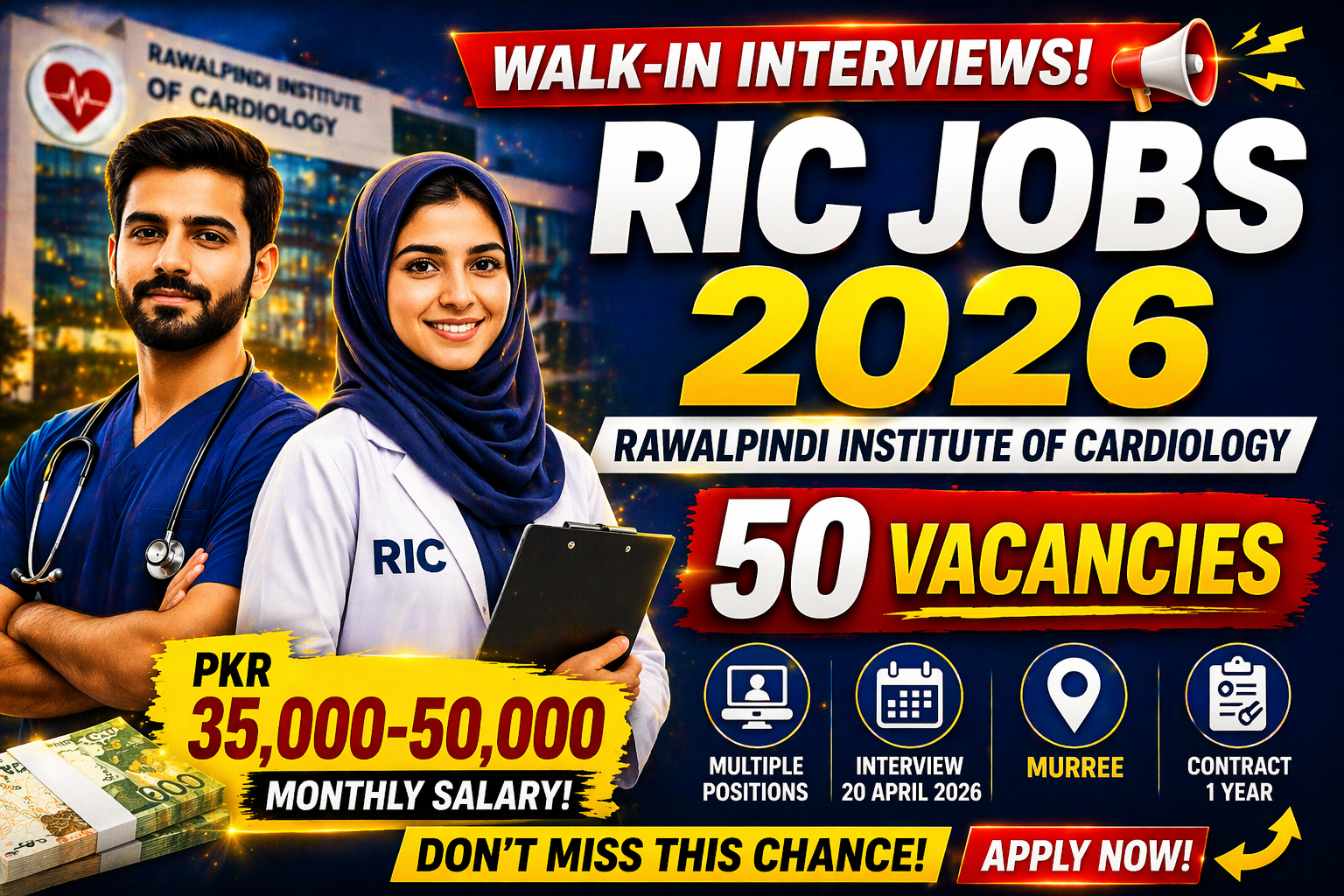 Walk-in interviews at RIC hospital