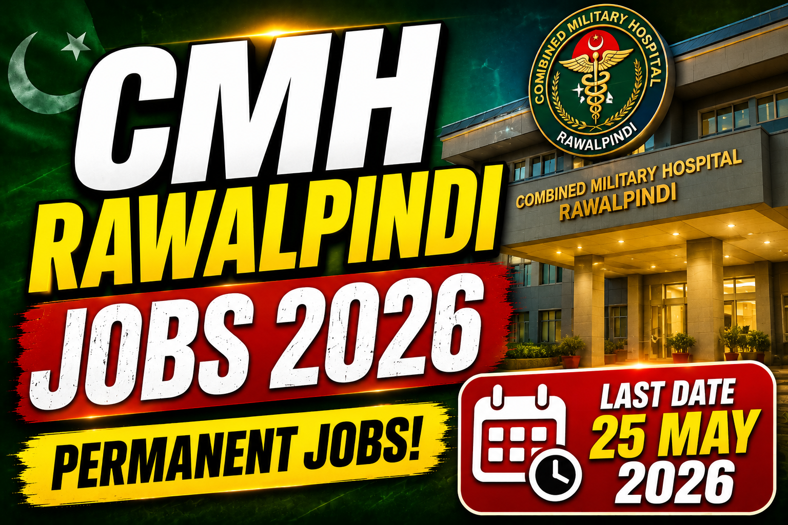 CMH Rawalpindi Jobs poster 2026