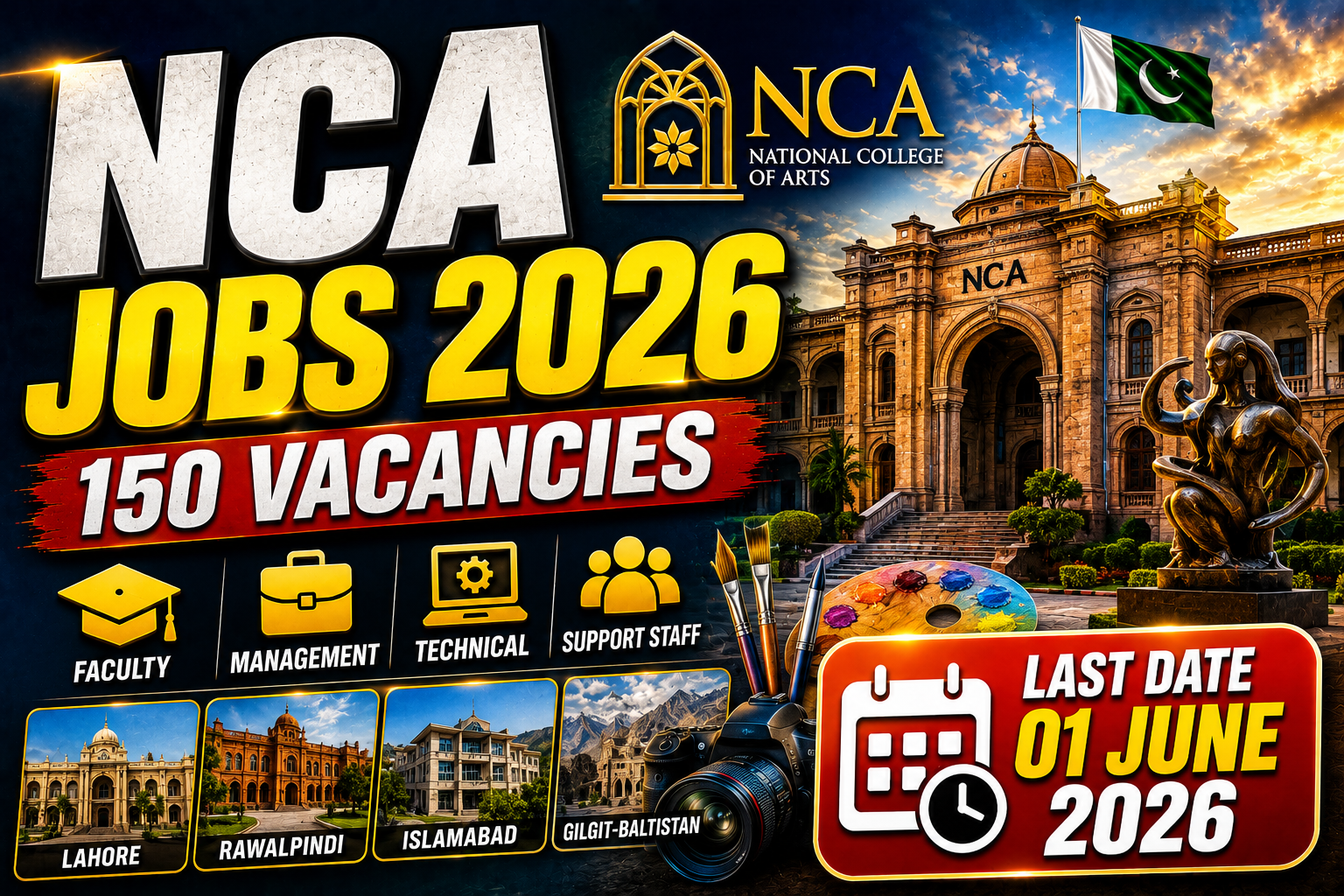 Latest National College of Arts (NCA) Jobs 2026