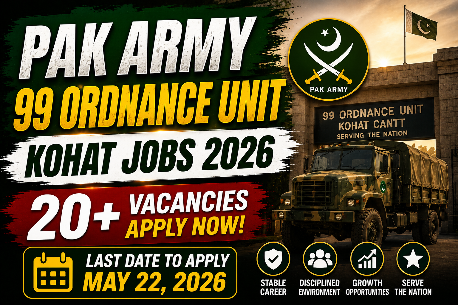 Pak Army jobs poster 2026