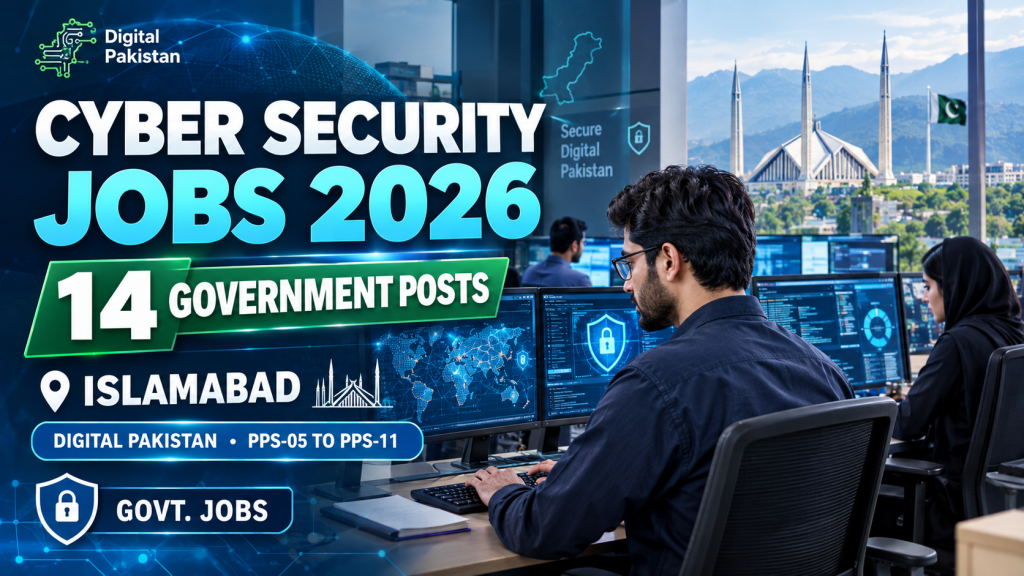 Cyber Security Jobs 2026 with 14 government posts in Islamabad