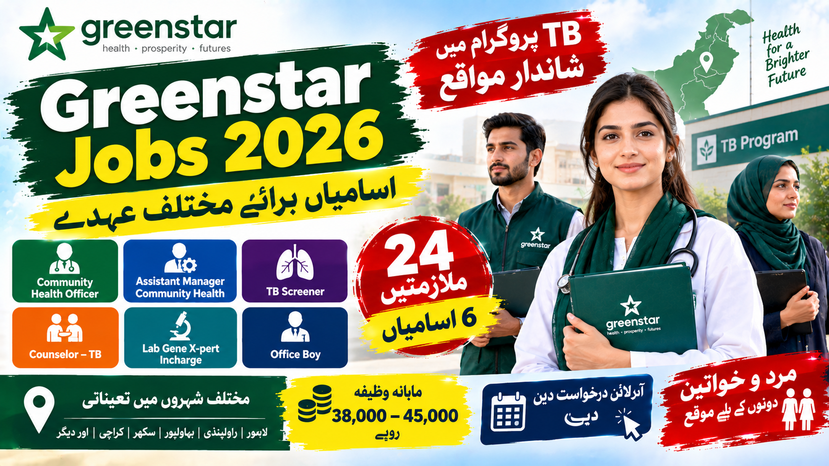 Greenstar Jobs 2026 – TB Program vacancies in Pakistan
