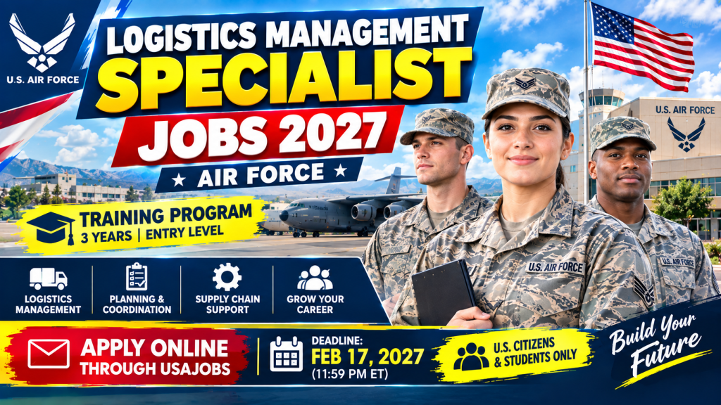 Air Force Logistics Management Specialist Jobs 2027 with training program at Fort Carson