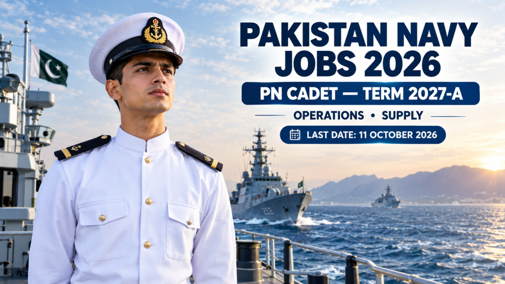 PN Cadet Term 2027-A for Pakistan Navy Jobs 2026