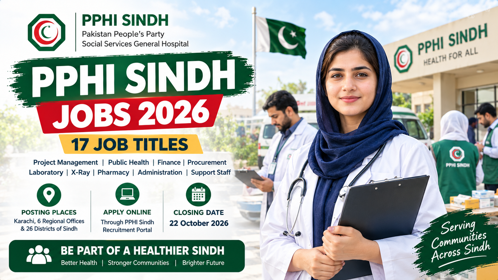 PPHI Sindh Jobs 2026 – 17 Roles, Apply Online by 22 Oct
